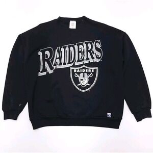 Vintage 90's Los‎ Angeles RAIDERS Crewneck Sweatshirt LOGO 7 Men's XL Oakland LA